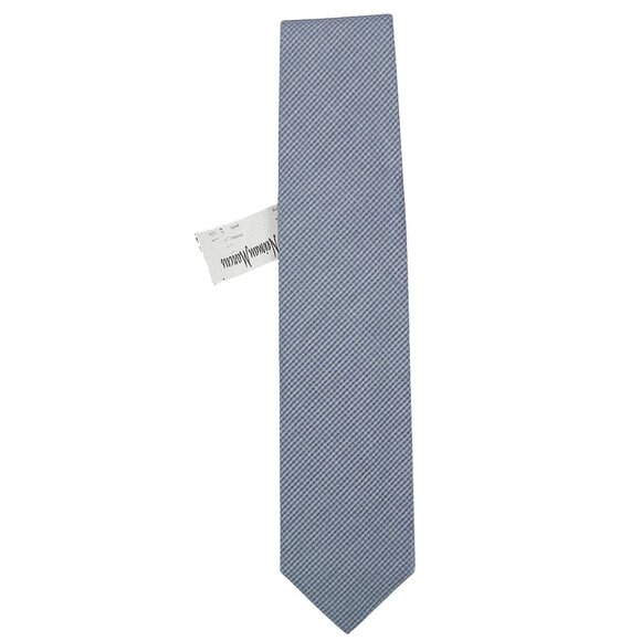 NEW Handsome Neiman Marcus Cotton Tie!Blue & White Gingham PlaidMade in USA